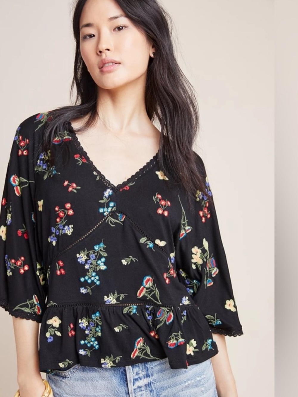 Anthropologie Parvati Floral top